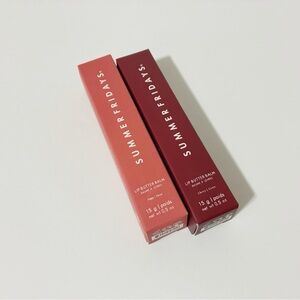 🌸New Summer Fridays Poppy & cherry Lip Butter Balm Set